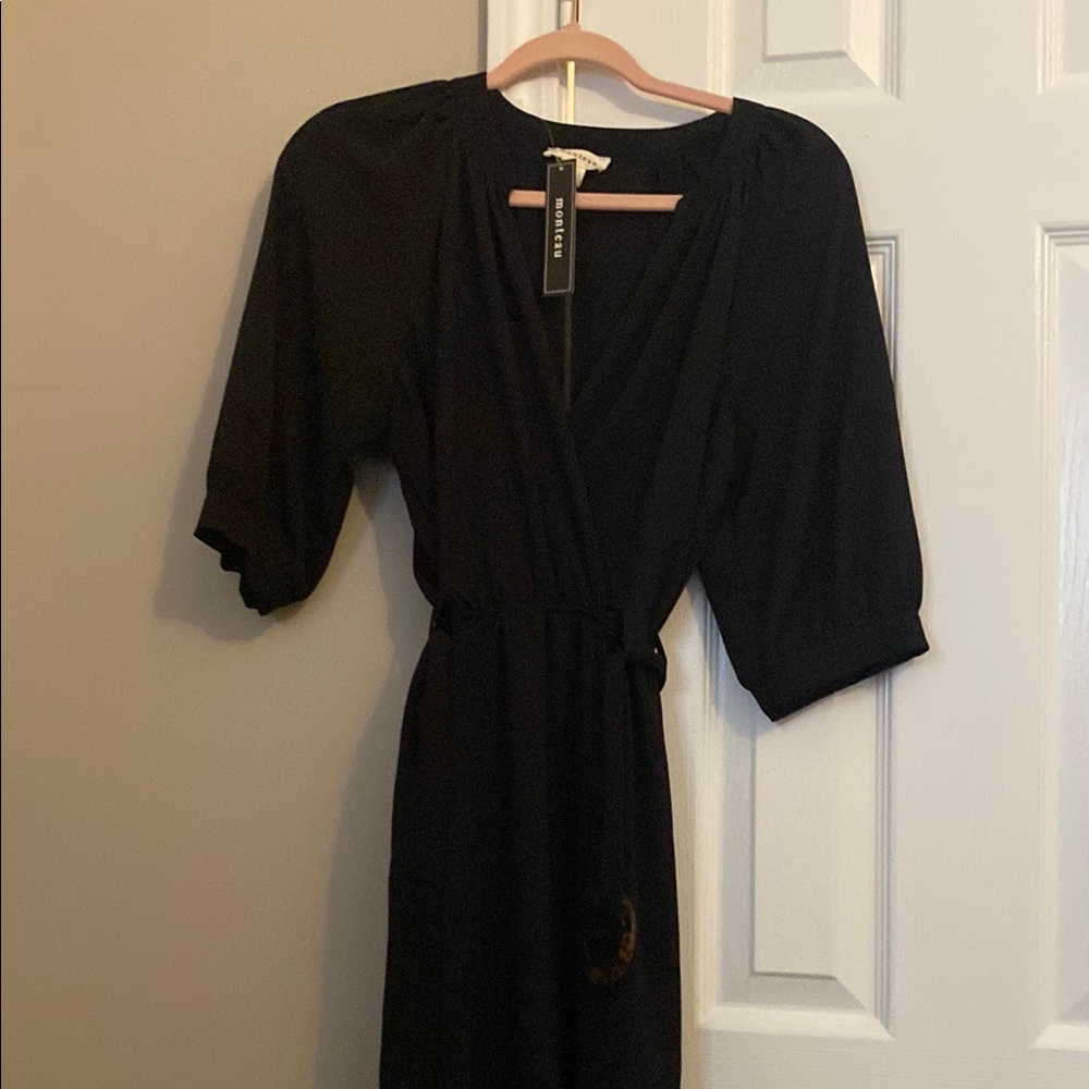 Elegant Black Wrap Dress